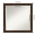 thumbnail image 4 of Amanti Art Warm Walnut Narrow Beveled Wood Wall Mirror 23 x 23 in., 4 of 10