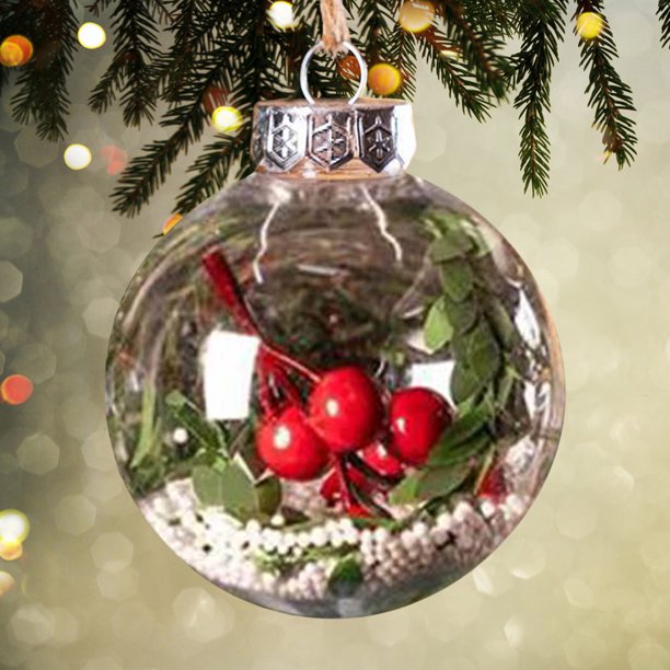 Puntoco Adornos navideños Bolas de copos de nieve transparentes Suministros navideños Adornos colgantes Accesorios de fotografía Decoración Adornos colgantes