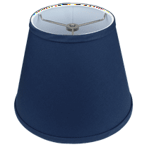 Fenchel Shades | 6" Top Diameter x 10" Bottom Diameter x 8 Slant, (Washer/Spider Attachment) Empire Lamp Shade - (Linen Navy Blue)