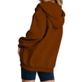 thumbnail image 3 of GILIGEGE 2026 Zip Up Hoodies for Women,Fall Winter Casual Sweatshirts, Comfort Soft Plus Size Jackets,Zipper Oversized Lightweight Cute Jackets with Pockets,Fashion Outfits Clothes Brown, 3 of 3