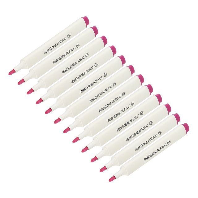 Uxcell Acrylic Paint Marker Pens, Acrylic Paint Pens Waterproof Paint Art Marker Pen Water Based Paint Pen, for DIY Craft Rose Red