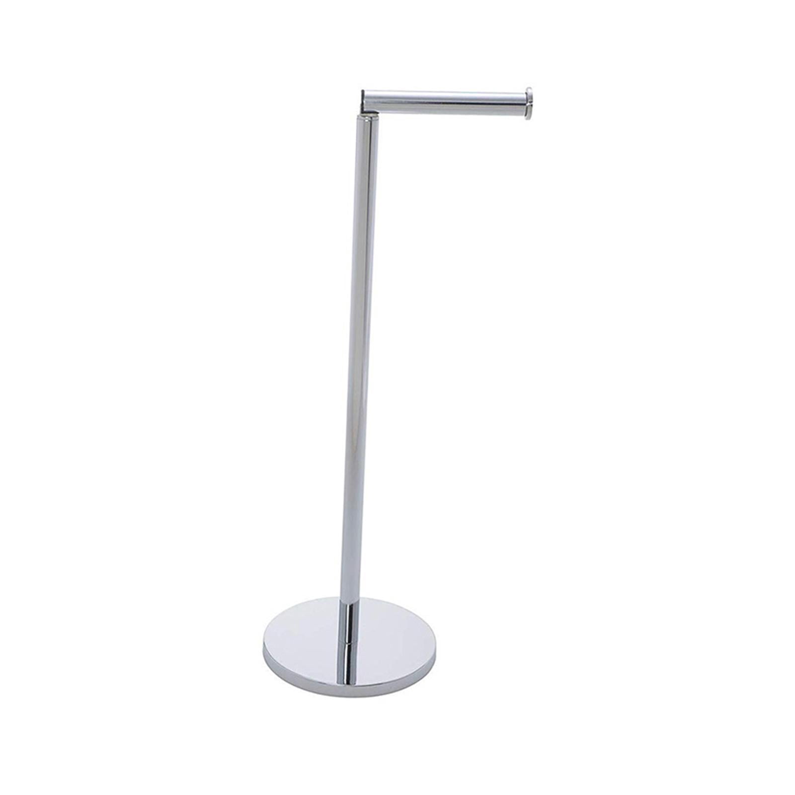 Fiocias Toilet Roll Holder with Reserve Bathroom Toilet Paper Holder Freestanding Toilet Argent