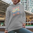 thumbnail image 2 of It's a Good Day to Read a Book, Retro Groovy Wavy Text Art Merch Gift, Heather Grey Hooded Sweatshirt or Hoodie, Small, 2 of 5
