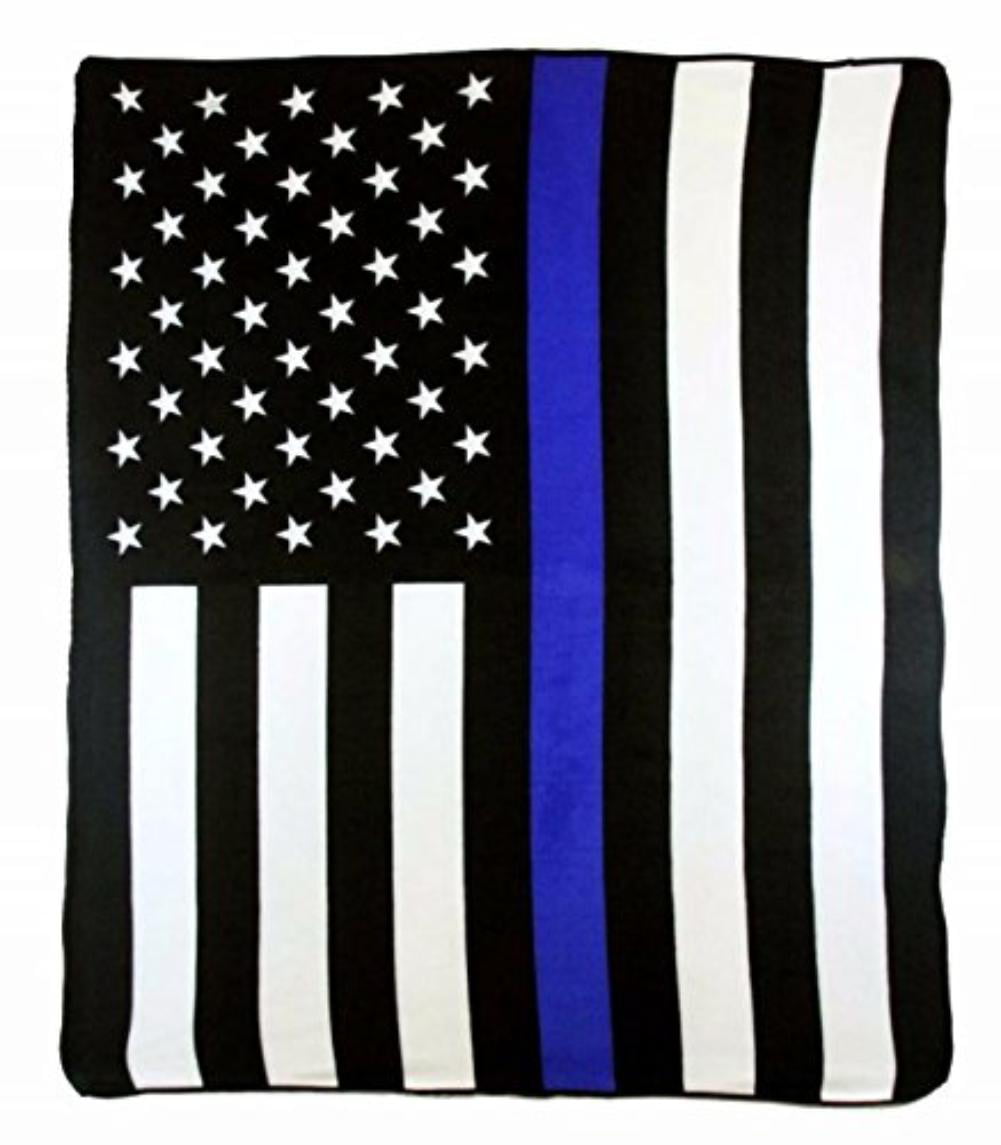 GUANN Ultra-Soft Micro Fleece Blanket Police Dog Blue Line American Flag Soft and Warm Throw Blanket for Bed Couch Living Room 50 x40 