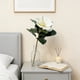 thumbnail image 5 of Flor de magnolias artificiales tallo 14,2 pulgadas ramo de magnolia falsa Arreglo floral de plástico blanco o rosa Jarrón centro de mesa Decoración para bodas, 5 of 6