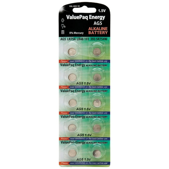 Dantona Val-ag5-10 Valuepaq Energy Ag5 Alkaline Coin Cell , 10 Pack