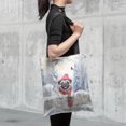 thumbnail image 4 of Playful Pug Welcomes Winter Snowy Day with Cardinal Bird All Over Print 3D Canvas Tote Bag Dog Lover Gifts Reusable Handbag - 2017, 4 of 5