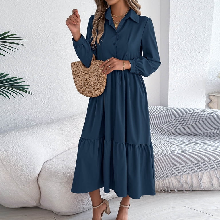 navy blue dress for baby girl Amazon.com: NENONA Women's 2026 Long Sleeve Fall Sweater Dress Winter  Spring Fashion Button Elegant Business Casual Work Mini Dresses(Apricot, S)  : Clothing, Shoes & Jewelry main image 0