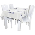 thumbnail image 2 of Coolnut Blue Anchors On Ivory Tablecloth Modern Table Cover for Home Decoration, Spill Proof Cloth Washable for Dinner Picnic, 60"x120", 2 of 6