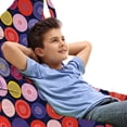 thumbnail image 1 of Abstract Lounger Chair Bag, Circles and Dots in a Vibrant Layout Modern, High Capacity Storage with Handle Container, Lounger Size, Multicolor, by Ambesonne, 1 of 5