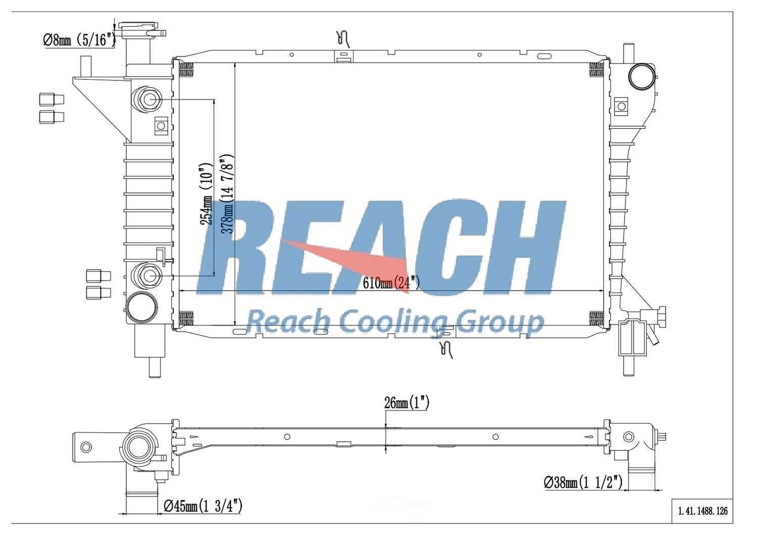 Reach Cooling 41-1488 Radiator