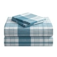 thumbnail image 5 of Dearfoams Super Soft 3-Piece Blue Plaid 100% Polyester Fill Comforter Set, Full/Queen, 5 of 6
