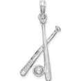 thumbnail image 4 of 14K White Gold 2-D Baseball Charm (22.4 X 11.8) Made In United States c2662w, 4 of 5