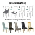 thumbnail image 7 of Stretchy Chair Covers XL,Large Printed Chair Protector Removable Washable Non-slip Universal Anti-Dust Modern Spandex Chair Slipcovers for Dining Room Banquet Party-2 Pcs-A, 7 of 7