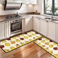 thumbnail image 3 of Kitchen Rugs Sets Of 2,Beige Chicken Yellow Chick Pattern Anti Fatigue Kitchen Mat Rugs Non Slip Washable,Decorative Kitchen Floor Mats for Kitchen,Sink,Laundry,17"x47"+17"x47", 3 of 5