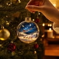 thumbnail image 3 of Clearance Clear Christmas Ornaments Balls, Light-Up Mini Holiday Scene with Warm LED Light, Festive Keepsake Gift, 3 of 5