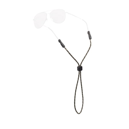 Chums Universal Fit Adjustable Eyewear Holder Sunglasses Strap for Men and Women - Olive/Gold/Black