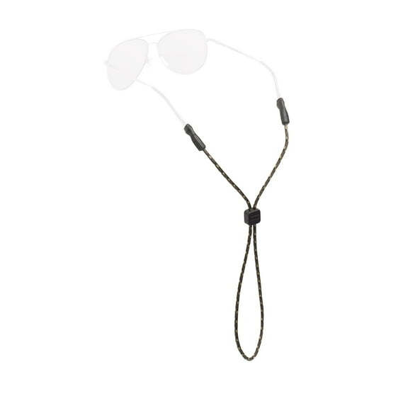 Chums Universal Fit Adjustable Eyewear Holder Sunglasses Strap for Men and Women - Olive/Gold/Black