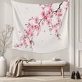 thumbnail image 5 of Cherry Blossoms Tapestry for Bedroom Wall Hanging Tapestry, Pink Flower Floral Spring Nature Country Ceiling Backdrop Tapestries Poster Blanket Wall Decor for Teens Room Living Room Dorm 59" x 79", 5 of 8