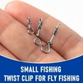 thumbnail image 5 of 150-Pack Fly Fishing Snaps Twist Clips, 3 Sizes Stainless Steel Quick Change Lure Snaps No Knot Clip Quick Snap Fast Snap Lure Connector for Jigs Lures Fishing Clips Swivels Terminal Tackle, 5 of 6