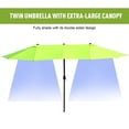 thumbnail image 4 of Outsunny 15ft Double-sided Patio Umbrella with Twin Canopy, Green, 4 of 10