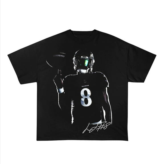 Lamar Jackson Shirt, Ravens Shirt, 90s Vintage Football Fan Gift, Unisex Christmas Present