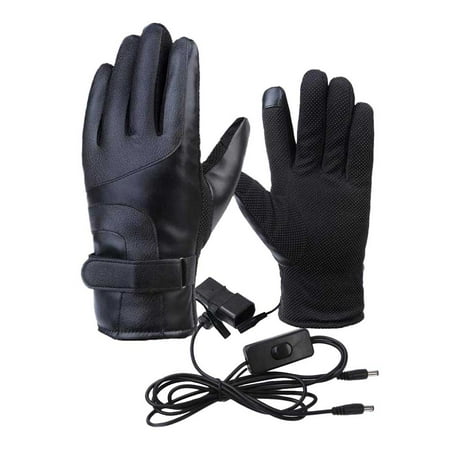 

NICEXMAS 1 Pair of 60V Winter Protective Waterproof Charging Heating Gloves Warm Winter Gloves(Black)