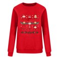 thumbnail image 4 of HongQid Christmas Pullover for Women Christmas Theme Printed Graphic Sweatshirt Long Sleeve Round Neck Fall Tops, 4 of 6