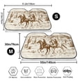 thumbnail image 3 of Haiem Western Desert Cowboys1 Car Windshield Sun Shade - Blocks UV Rays Sun Visor Protector, Sunshade to Keep Your Vehicle Cool, Universal Fit SUV Van Sedan-Medium, 3 of 7