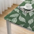 thumbnail image 4 of HAOXIT Encasa Homes Cotton Printed Tablecloth of Square Dining Table. Machine Washable, Durable - Big Leaves Green 46*46, 4 of 7