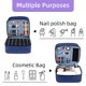 thumbnail image 3 of Organizador de esmalte de uñas, estuche de almacenamiento para Nail Tech, bolsas de almacenamiento, secador de uñas, soporte para esmalte de uñas, estuche de transporte con divisores (azul), 3 of 5