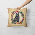 thumbnail image 2 of Belgian Sheepdog and Flowers Fabric Decorative Pillow 18 in x 18 in, 2 of 5