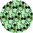 thumbnail image 1 of Ahgly Company Machine Washable Indoor Round Transitional Light Green Area Rugs, 5' Round, 1 of 7