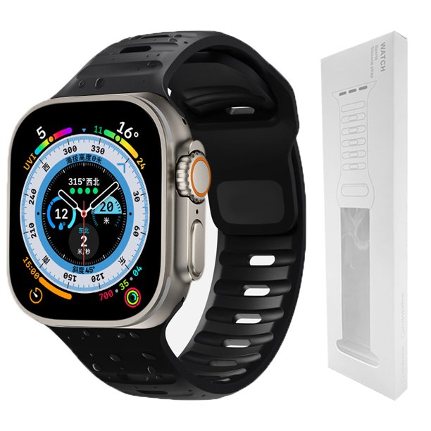 Correa de silicona suave para Apple Watch Band Ultra 49mm 44mm 45mm 42mm 41mm 42mm 38mm correa de reloj deportiva iwatch Serise 8 7 6 5 pulsera Dengxun unisex