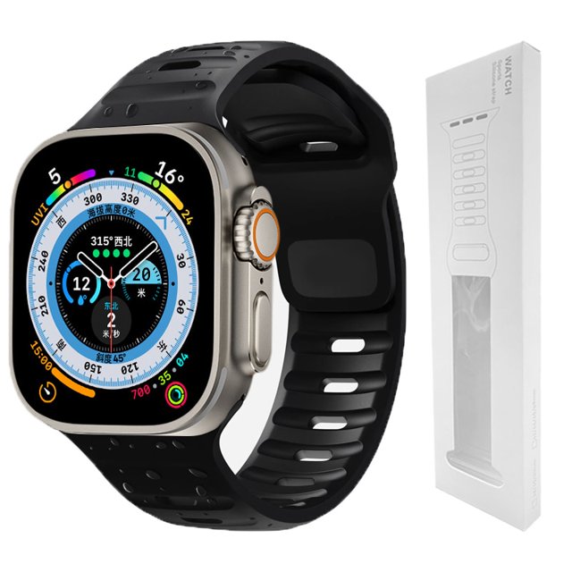 Correa de silicona suave para Apple Watch Band Ultra 49mm 44mm 45mm 42mm 41mm 42mm 38mm correa de reloj deportiva iwatch Serise 8 7 6 5 pulsera Dengxun unisex