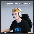 thumbnail image 5 of Siivton Wireless Gaming Headset with 2.4GHz & Bluetooth 5.3, for PS5, PS4, PC, Switch, 60H Battery Life, Noise Canceling Mic, 7.1 Surround Sound, RGB Light, Foldable Headphones - White, 5 of 10