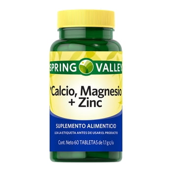Calcio, magnesio y zinc Spring Valley Tabletas