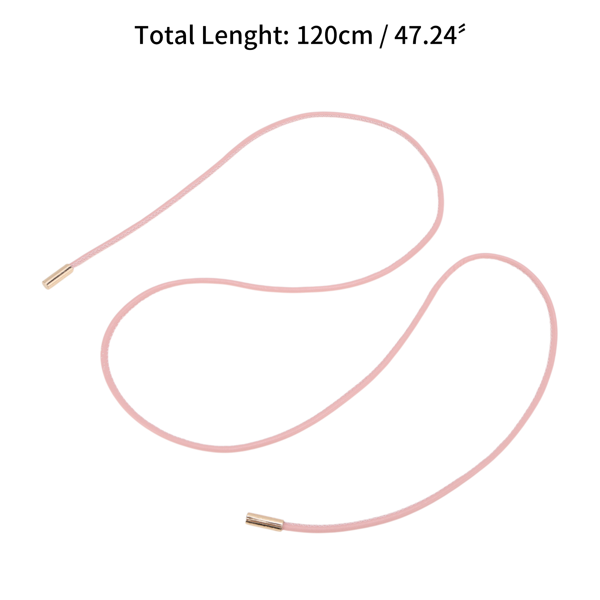 Unique Bargains Buckle Leather Cord Adjustable Waist Cord Pink