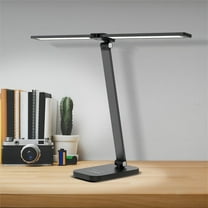 Afaoiry LED Desk Lamp with USB Charging Port, 50 Lighting Modes Dual Swing Arm Architect Table Lamp Light Desk Lamp for Home Office Dorm Piano Nail