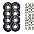 thumbnail image 1 of Black 72mm 82A Inline OUTDOOR Skate Wheels + ABEC 9'S, 1 of 1