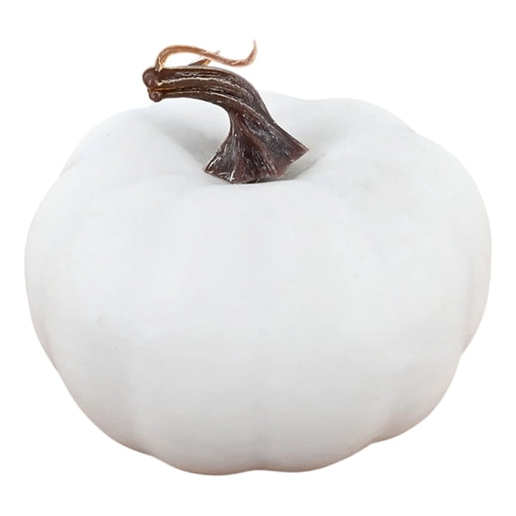 Faux Foam Pumpkin Decor, Artificial Orange Fall Pumpkins for Halloween Thanksgiving