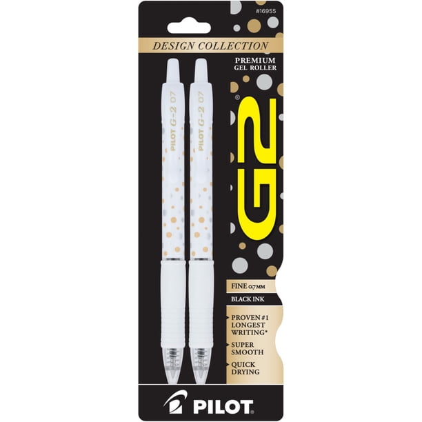 Bolígrafo de tinta de gel PILOT G2 Design Collection, 0,7 mm, punta fina