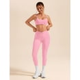 thumbnail image 5 of PISONIC Workout Workout Sets Color Block Twist Back Layered Sports Bra Twist Waist Leggings Gym Yoga Outfits, 5 of 9