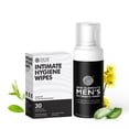 thumbnail image 1 of Combo de higiene íntima Skin Elements| Intimate Wash Men 120 ml+Toallitas íntimas 30 sobres individuales con extractos de árbol de té y neem - El lavado espumoso con pH equilibrado previene la irritac, 1 of 5