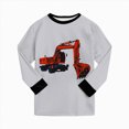 thumbnail image 5 of NOLDARES Cotton 2 Piece Pajamas Boys Long Sleeve Sets Toddler Boys Pjs Kids Sleepwear Sets,Light Gray,4-5 Y, 5 of 6