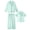 Light Mint Green, variant on Aideaone Girls Boys Silk Pajamas Kids 3 Piece Satin PJs Set Button-Down Silky Nightwear Children Sleepwear for 5-12 Years