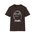 thumbnail image 2 of Meh Face, Gildan Unisex Softstyle T-Shirt, Funny Meme Graphic Tee, S-3XL, 2 of 5