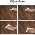 thumbnail image 4 of Walnut Wood Grain Round Tablecloth with Elastic Edge Table Cover Waterproof Reusable Table Cloth for Holiday Kitchen Party Patio,S(36"-44"), 4 of 6