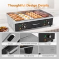 thumbnail image 3 of Ktaxon 26" Electric Griddle, 3200W Stainless Steel Countertop Flat & Stripe Top Grill, 3 of 8
