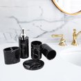 thumbnail image 1 of Suministros de Mostrador de Baño, Juego de Accesorio 5 Pieza Soporte para Cepillo de , de Loción, Construcción Negro Macarena Plato de jabón de baño, 1 of 7